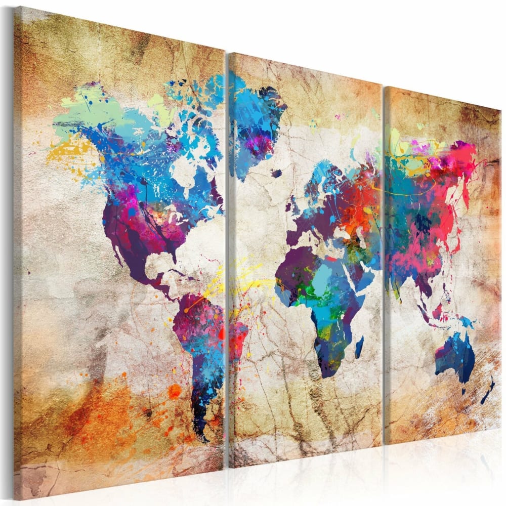 Tableau cartes de style urbain 120 x 80 cm