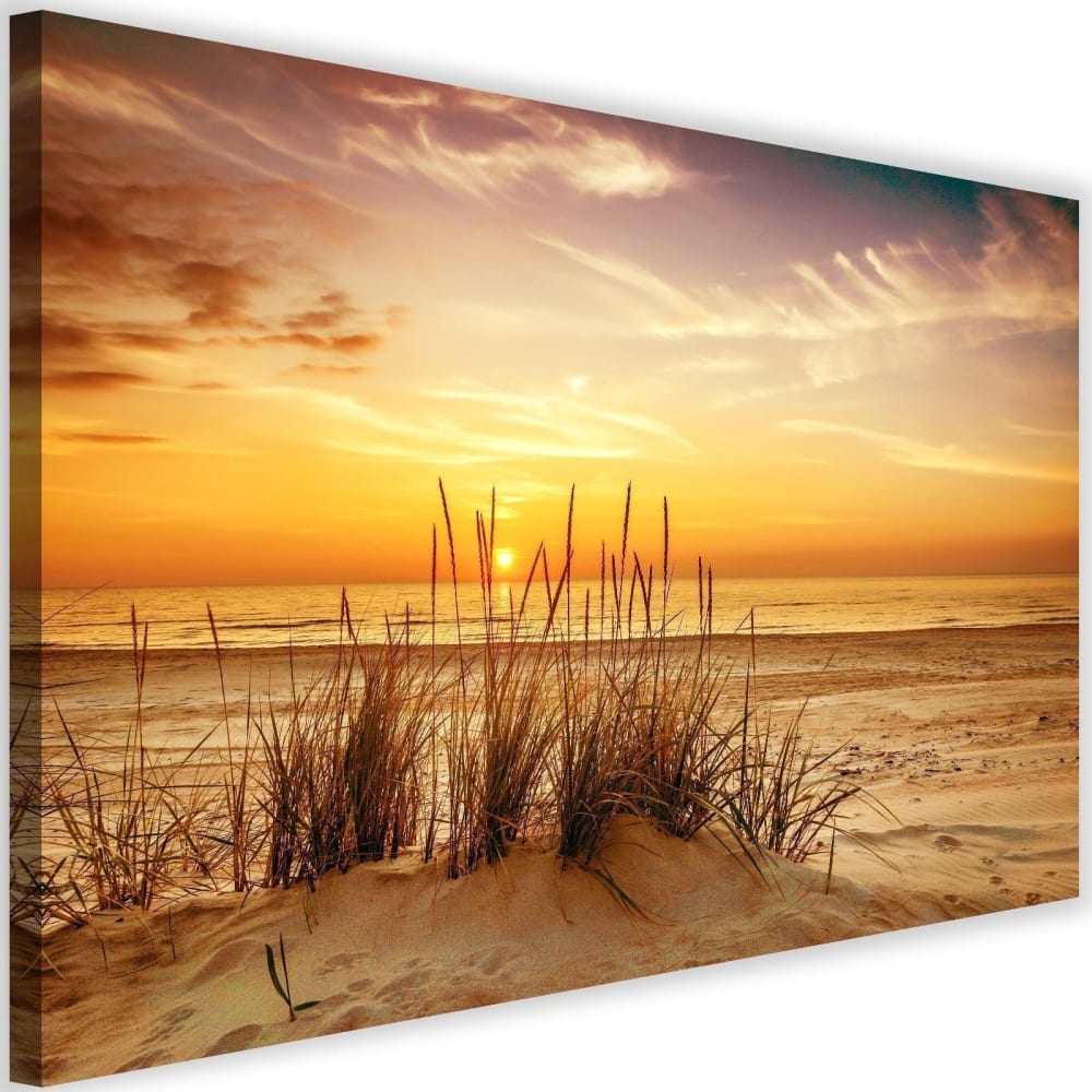 Tableau herbe sur la plage 3 120 x 80 cm