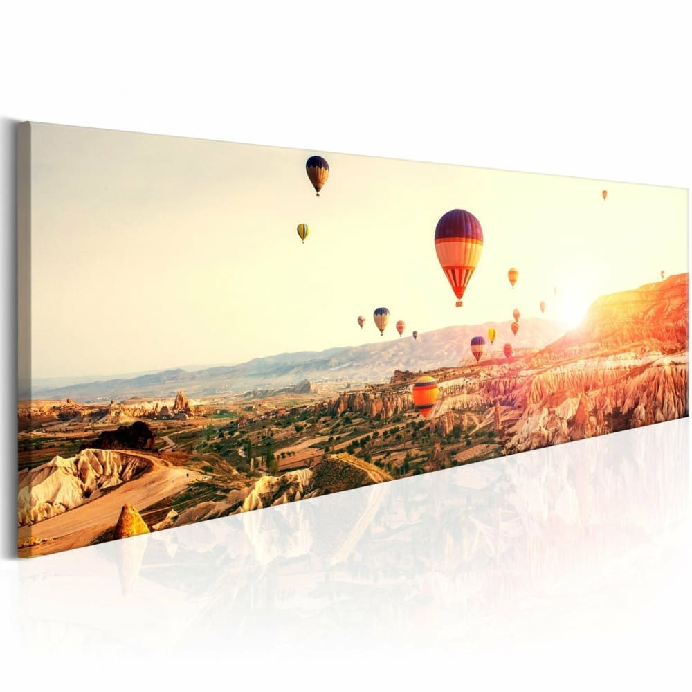 Tableau balades en montgolfière 120 x 40 cm