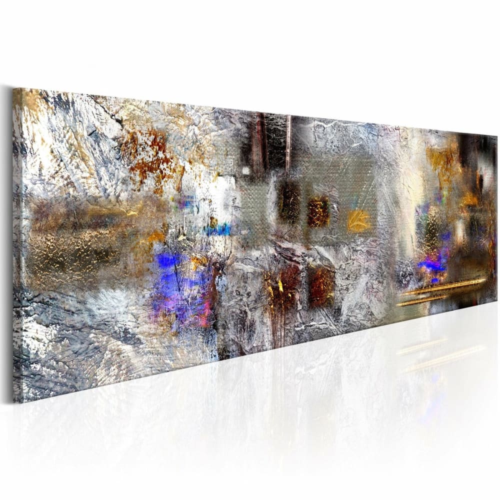 Tableau kaléidoscope d'hiver 120 x 40 cm