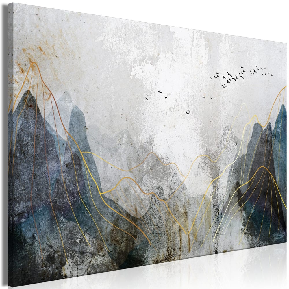 Tableau Misty Mountain Pass Wide 120 x 80 cm