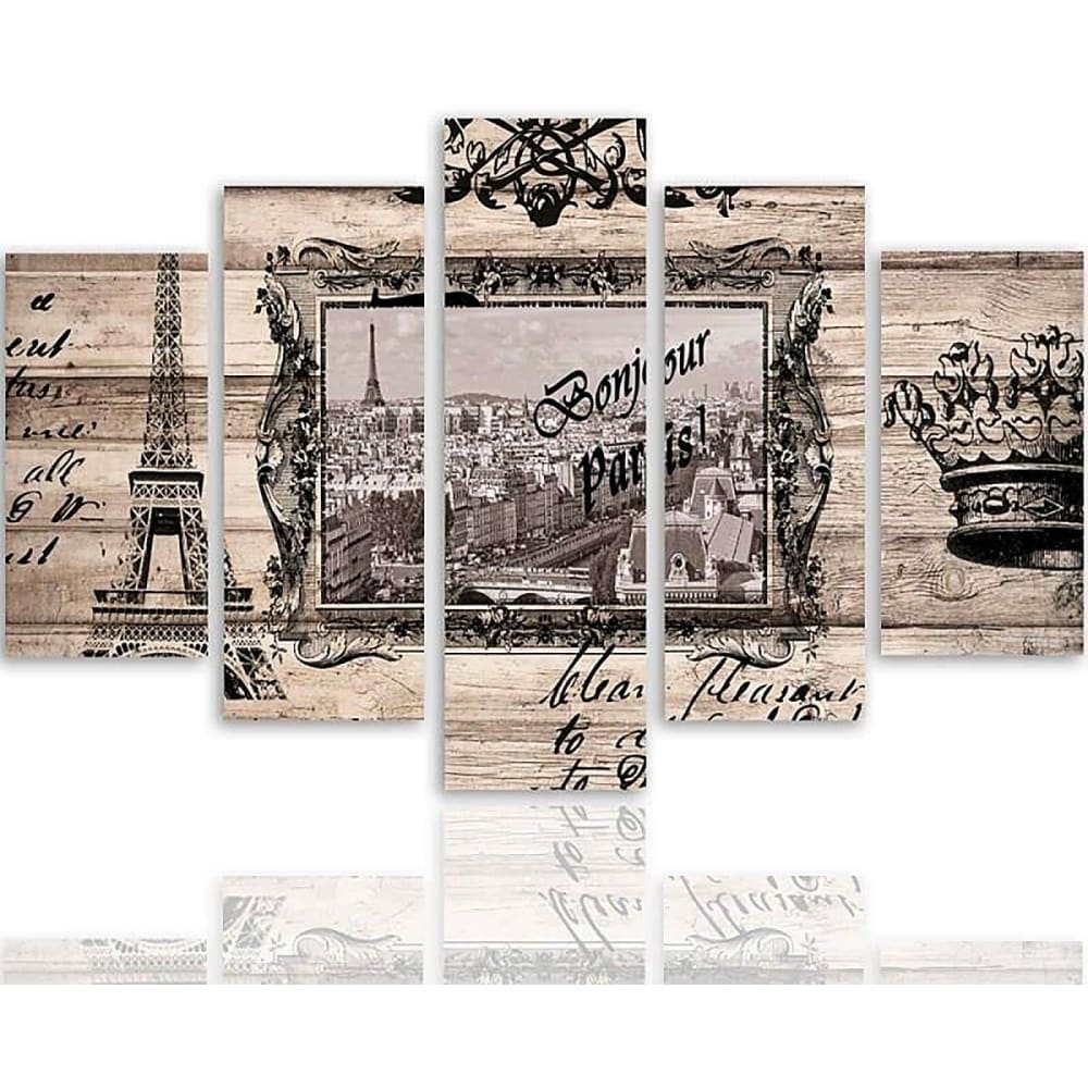 Tableau bonjour paris 250 x 120 cm