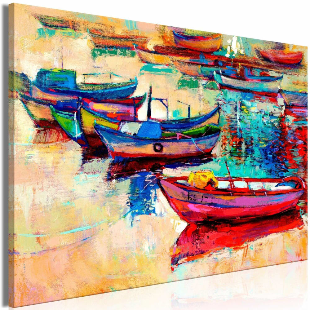 Tableau bateaux larges 120 x 80 cm