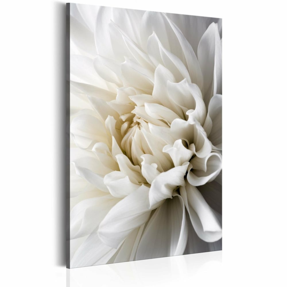 Tableau dahlia blanc 80 x 120 cm