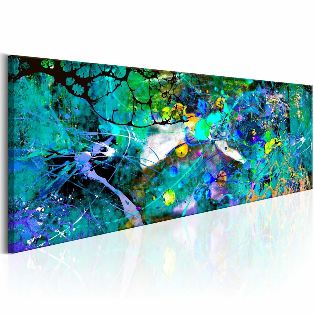 Tableau jungle de saphir 120 x 40 cm