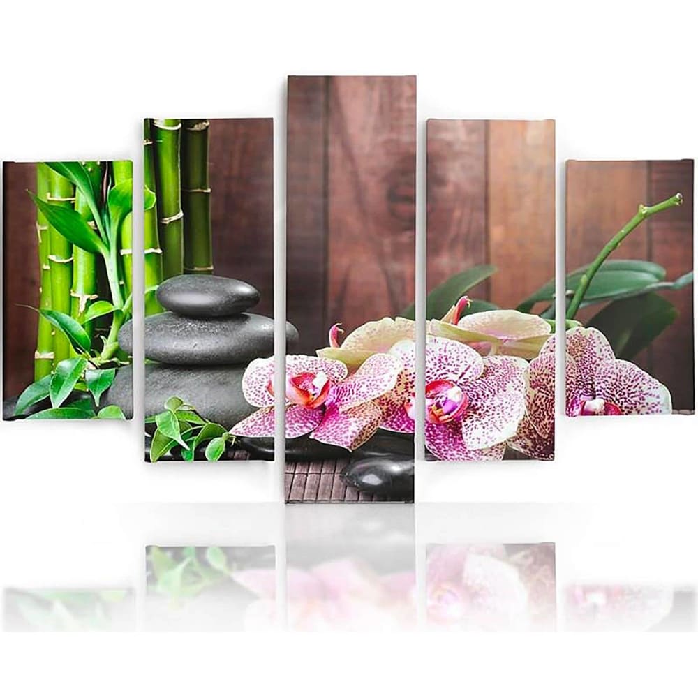 Tableau mouchete d'orchidée 250 x 120 cm