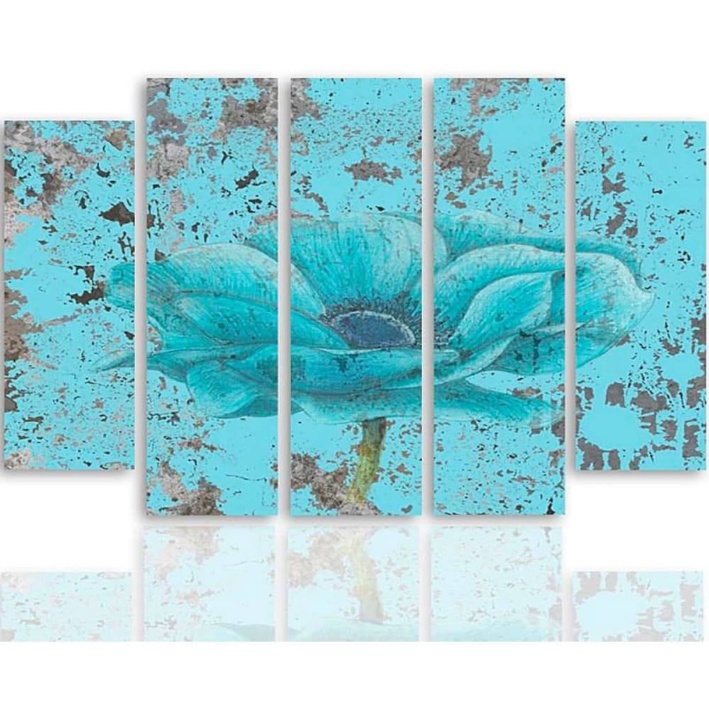 Tableau fleur bleue 250 x 120 cm