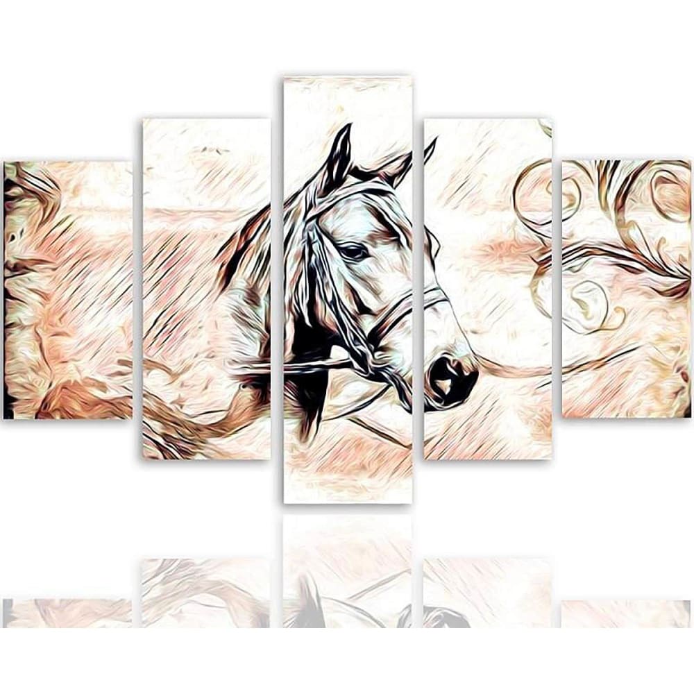 Tableau une tête de cheval 3 250 x 120 cm