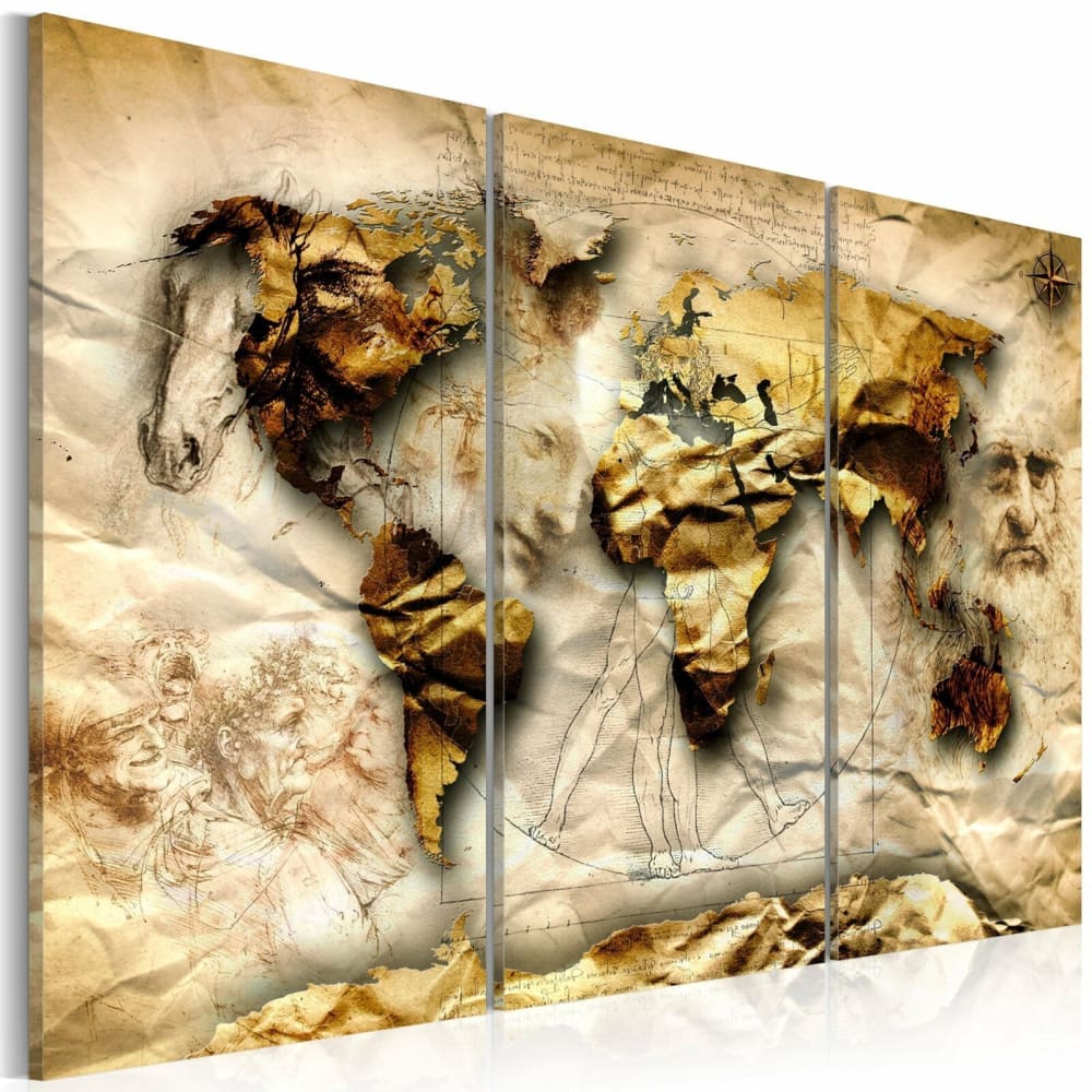 Tableau anatomie du monde 120 x 80 cm