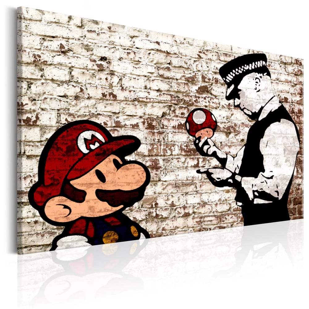 Tableau banksy: torn - wall