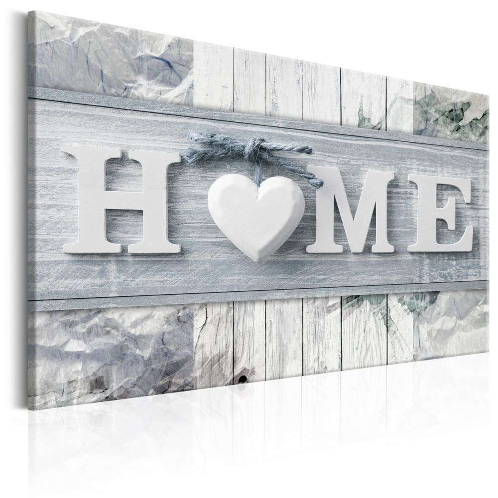 Tableau maison d'hiver 120 x 80 cm