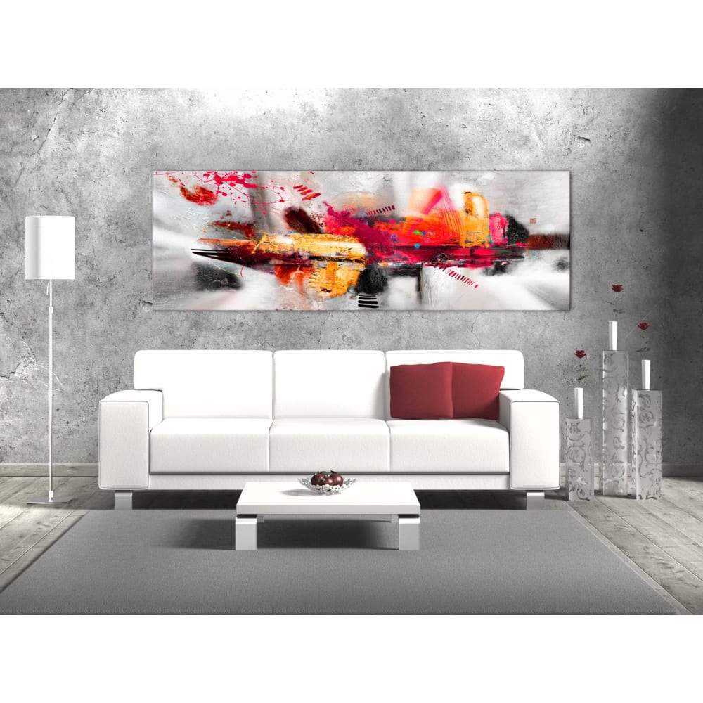 Tableau installation colorée étroit 120 x 40 cm