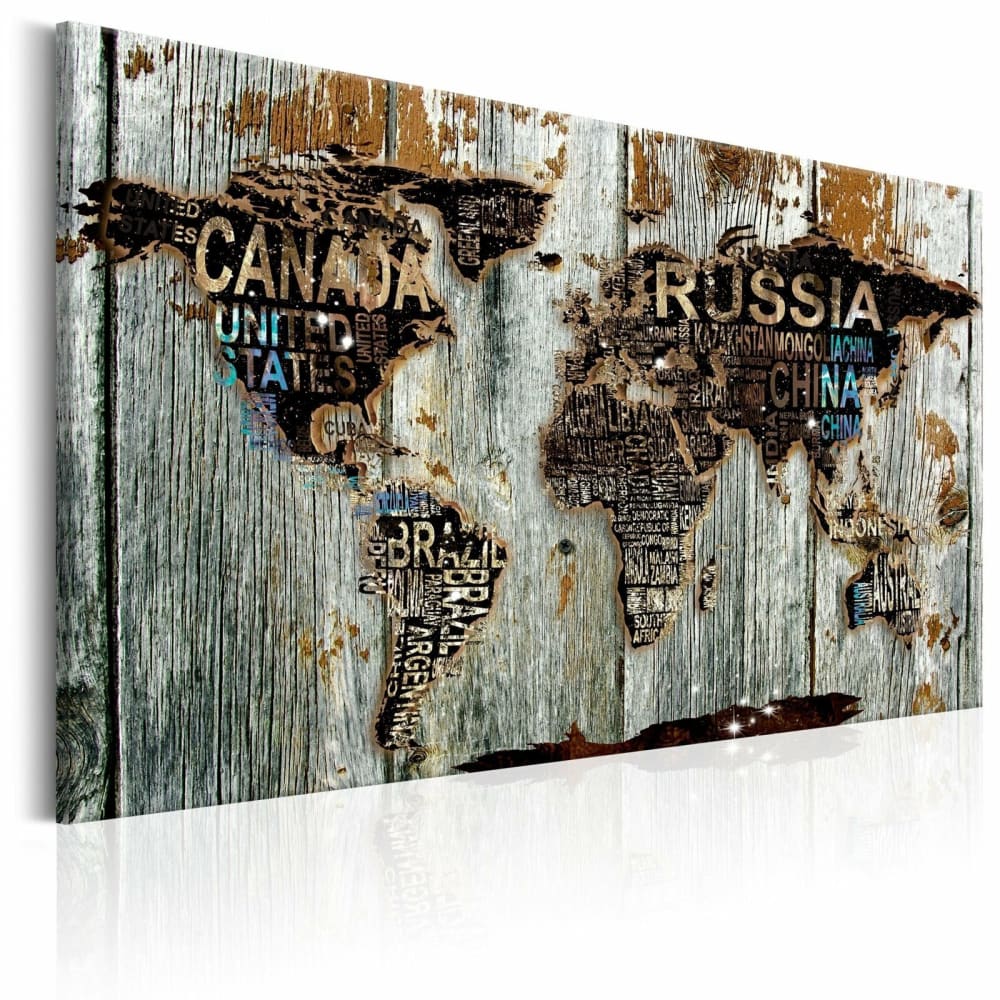 Tableau bordure en bois 120 x 80 cm