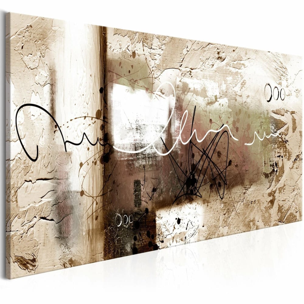 Tableau marteau beige étroit 120 x 40 cm