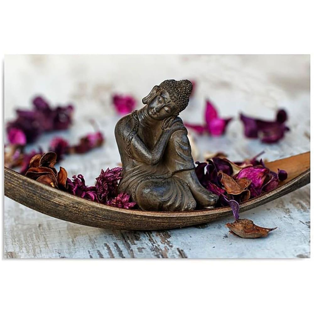 Tableau bois figurka zen 120 x 80 cm