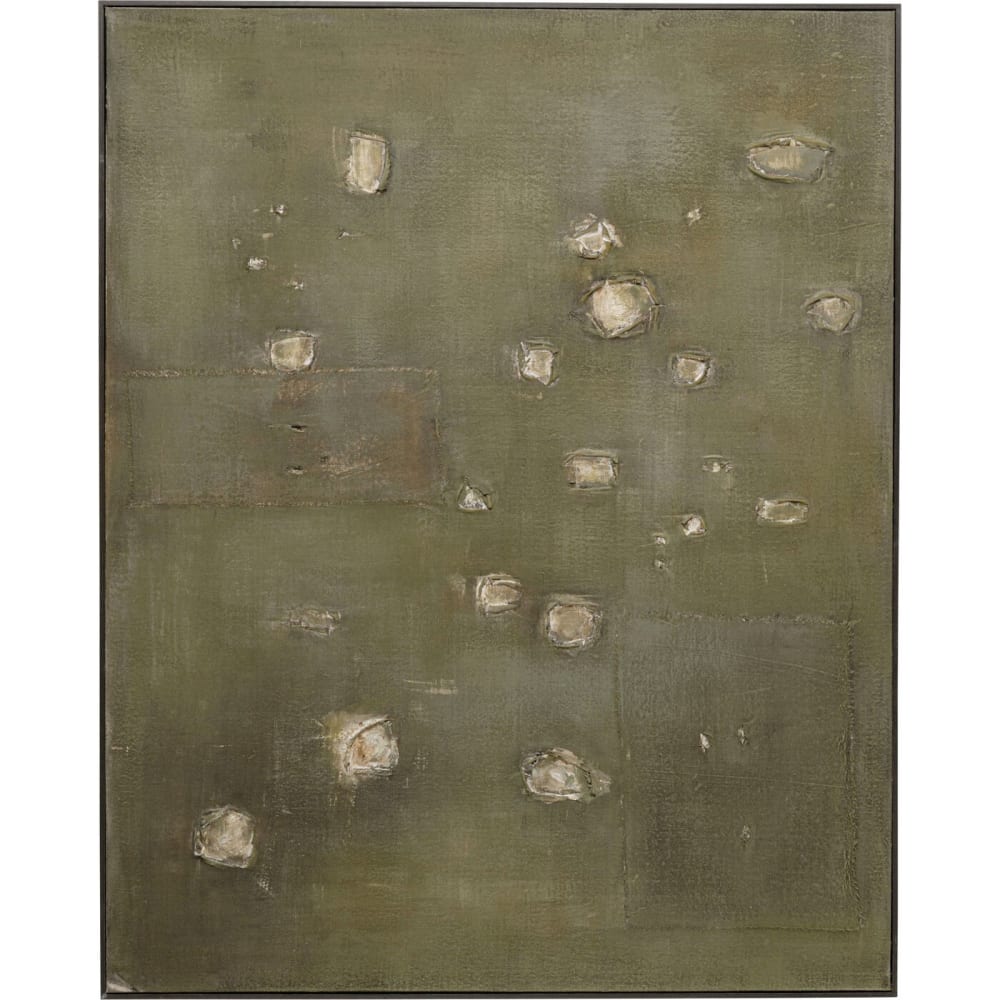 Tableau moody 120x150cm vert kare design