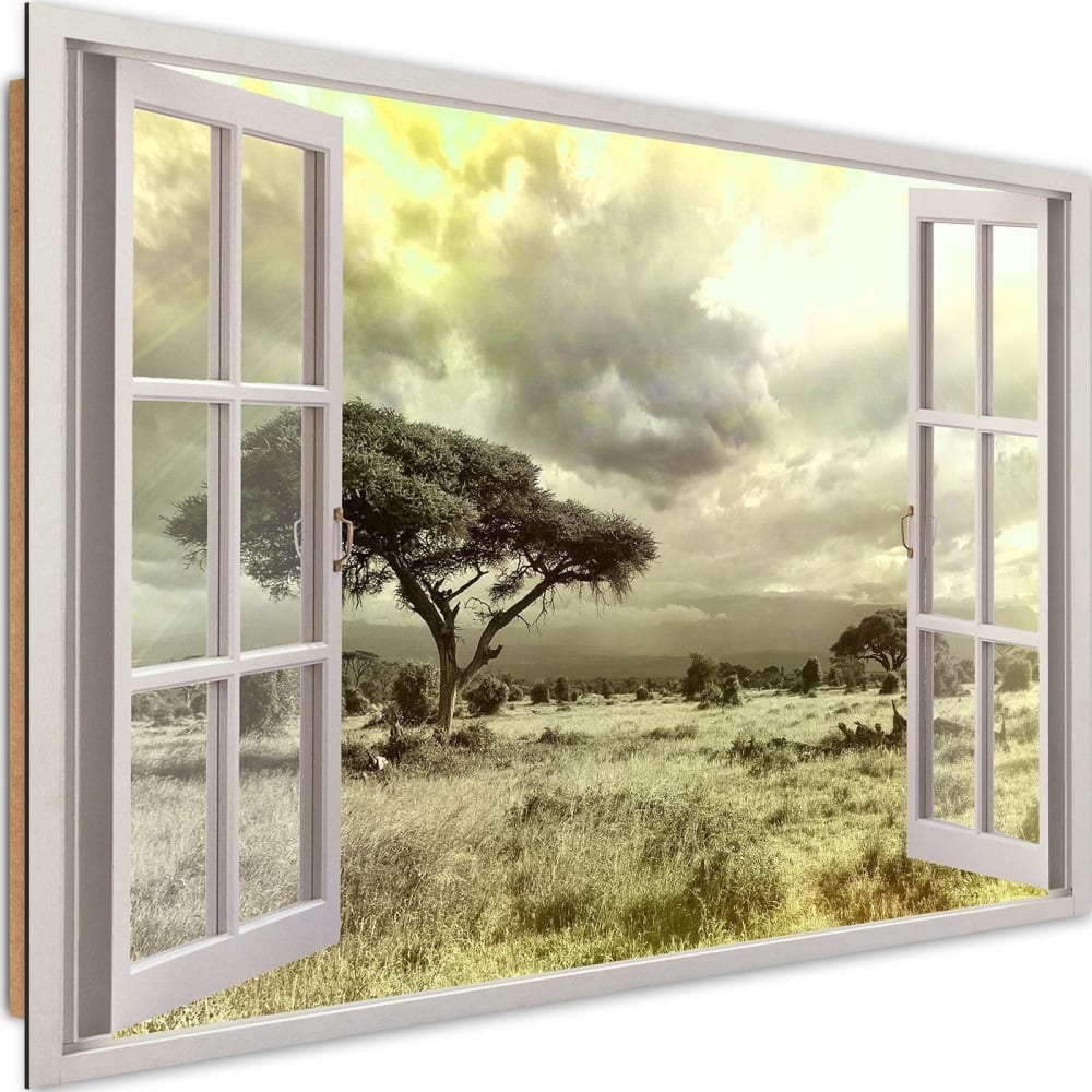 Tableau bois de savane 120 x 80 cm
