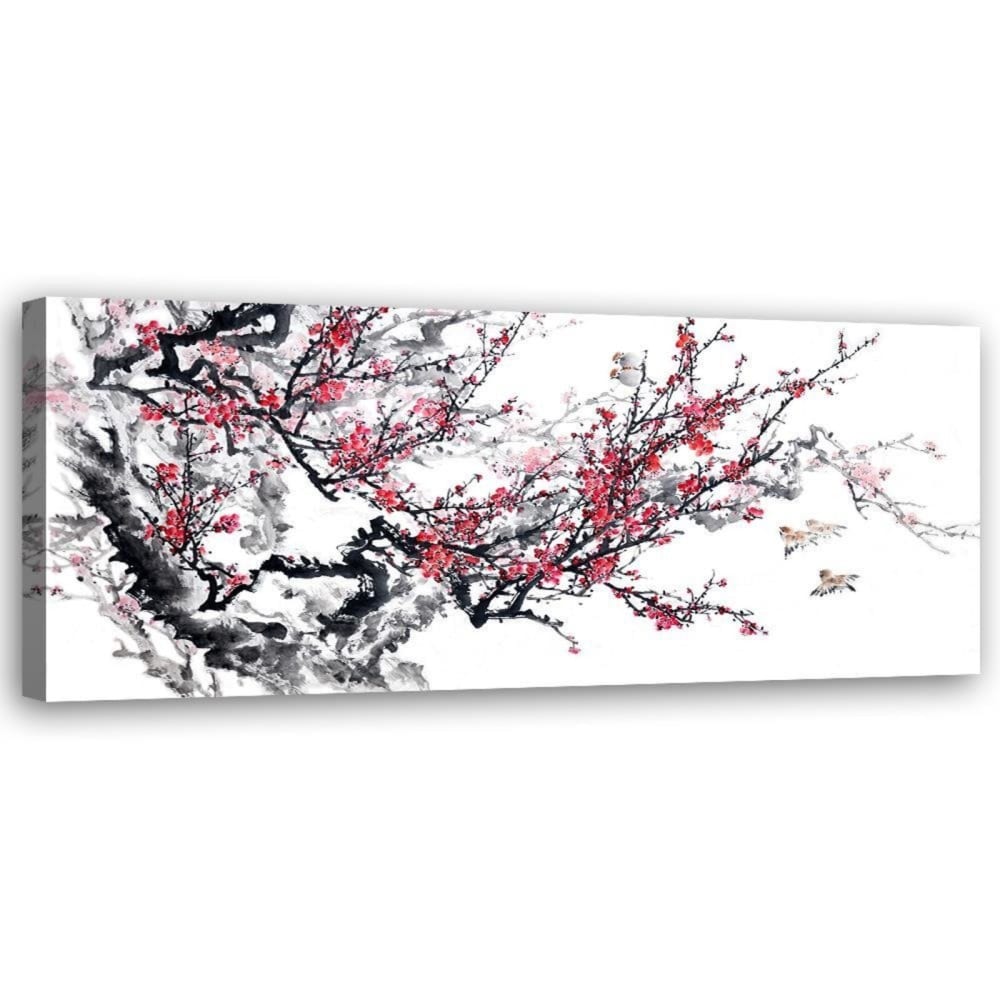 Tableau fleur de cerisier 120 x 40 cm