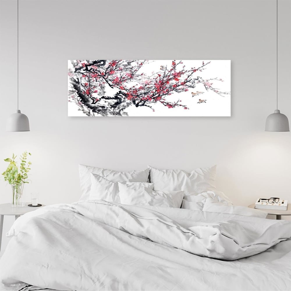 Tableau fleur de cerisier 120 x 40 cm