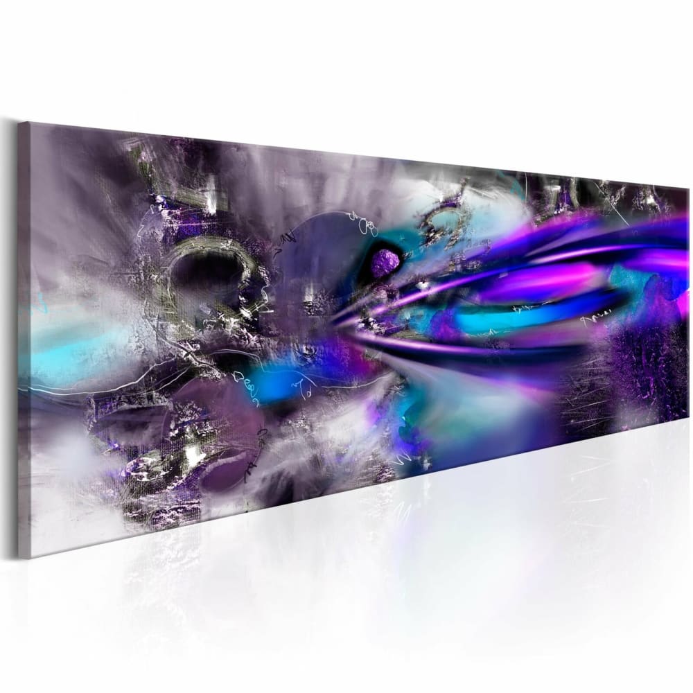 Tableau comète violette 120 x 40 cm