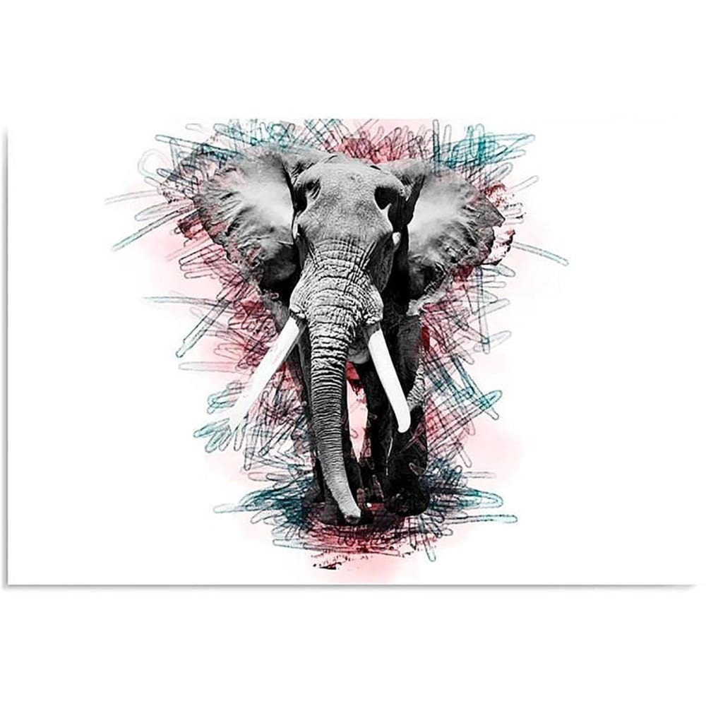 Tableau éléphant 2 120 x 80 cm