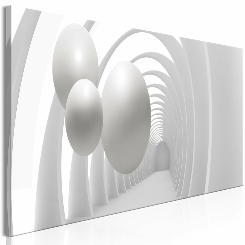 Tableau tunnel blanc étroit 120 x 40 cm