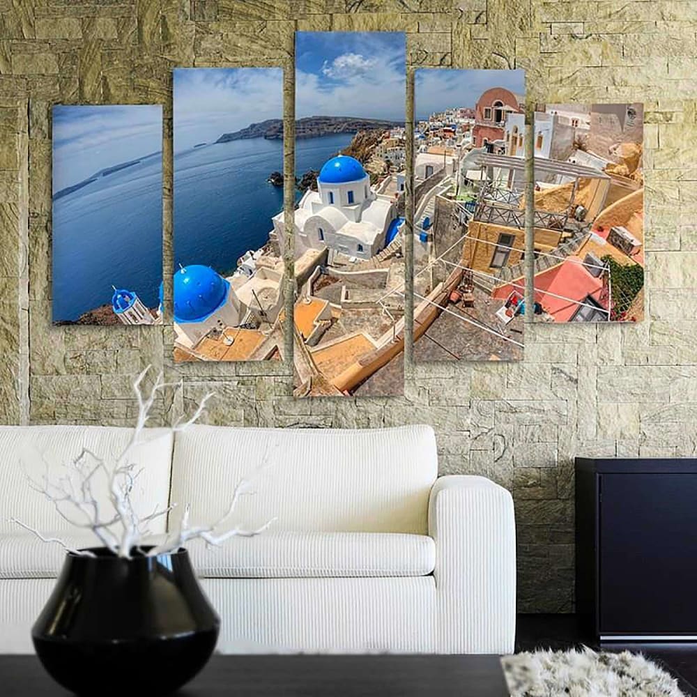 Tableau santorin hdr 250 x 120 cm
