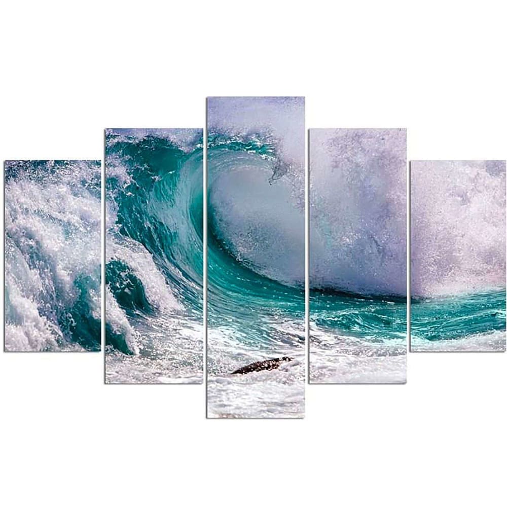 Tableau vague agitation 250 x 120 cm