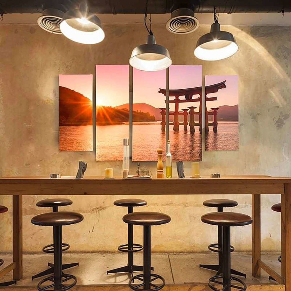 Tableau le japon paysage 6 250 x 120 cm