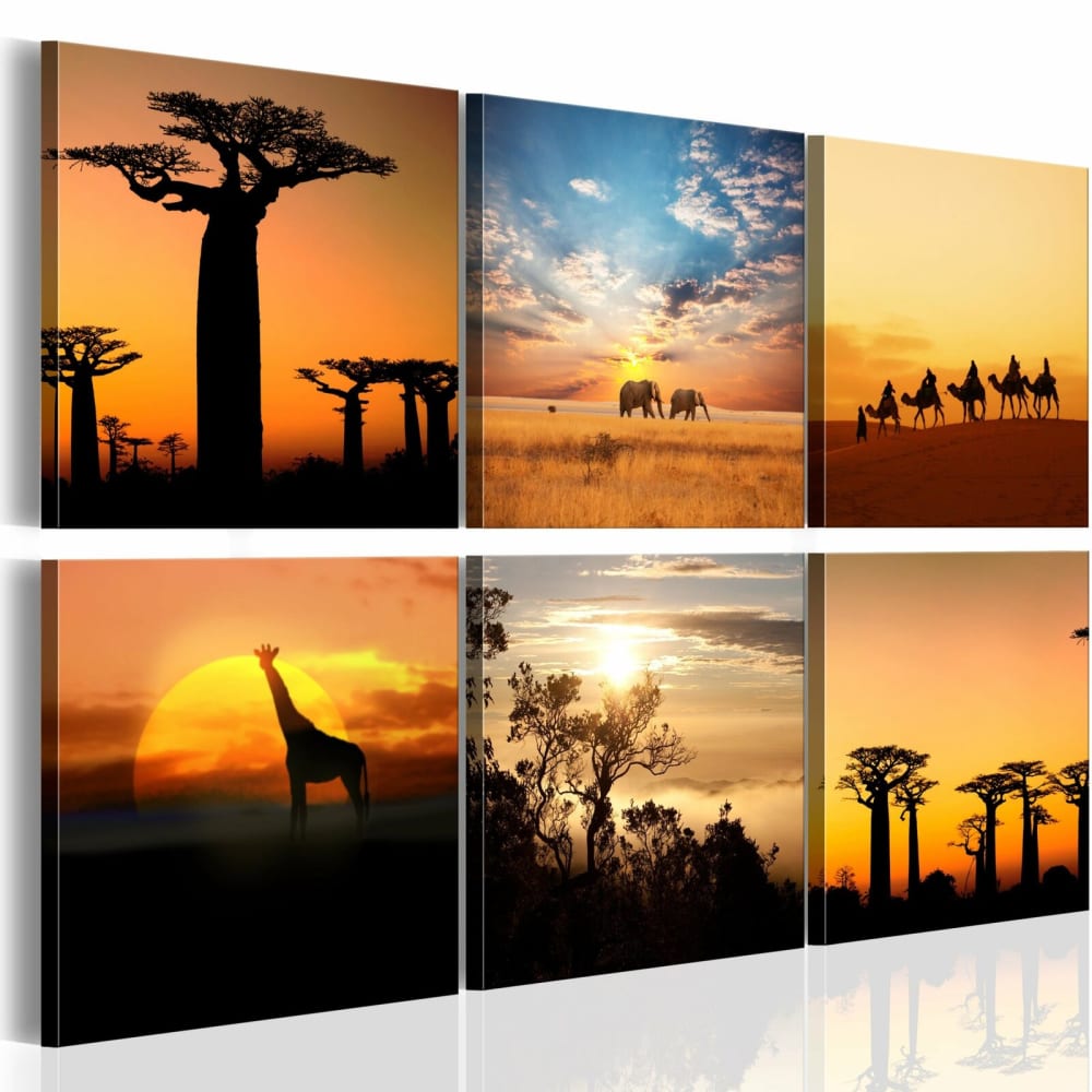 Tableau paysages africains
