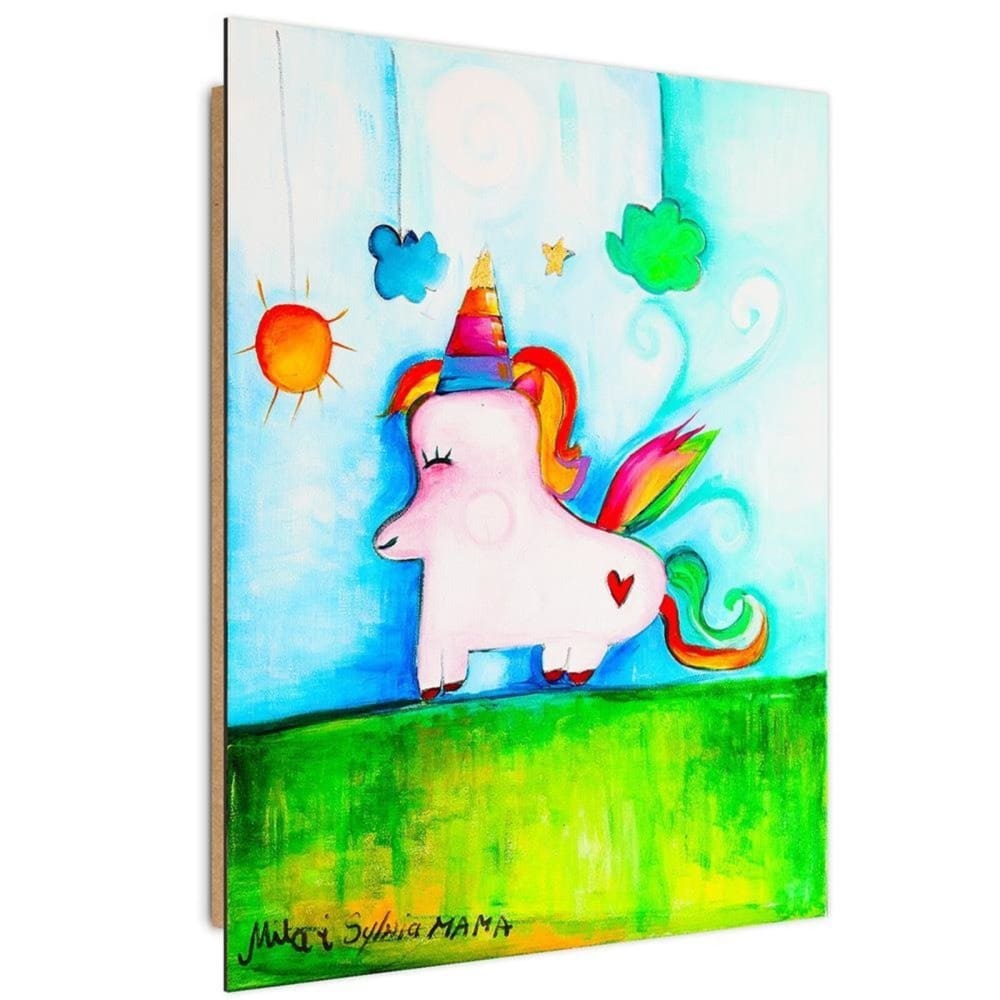 Tableau licorne des bois 80 x 120 cm