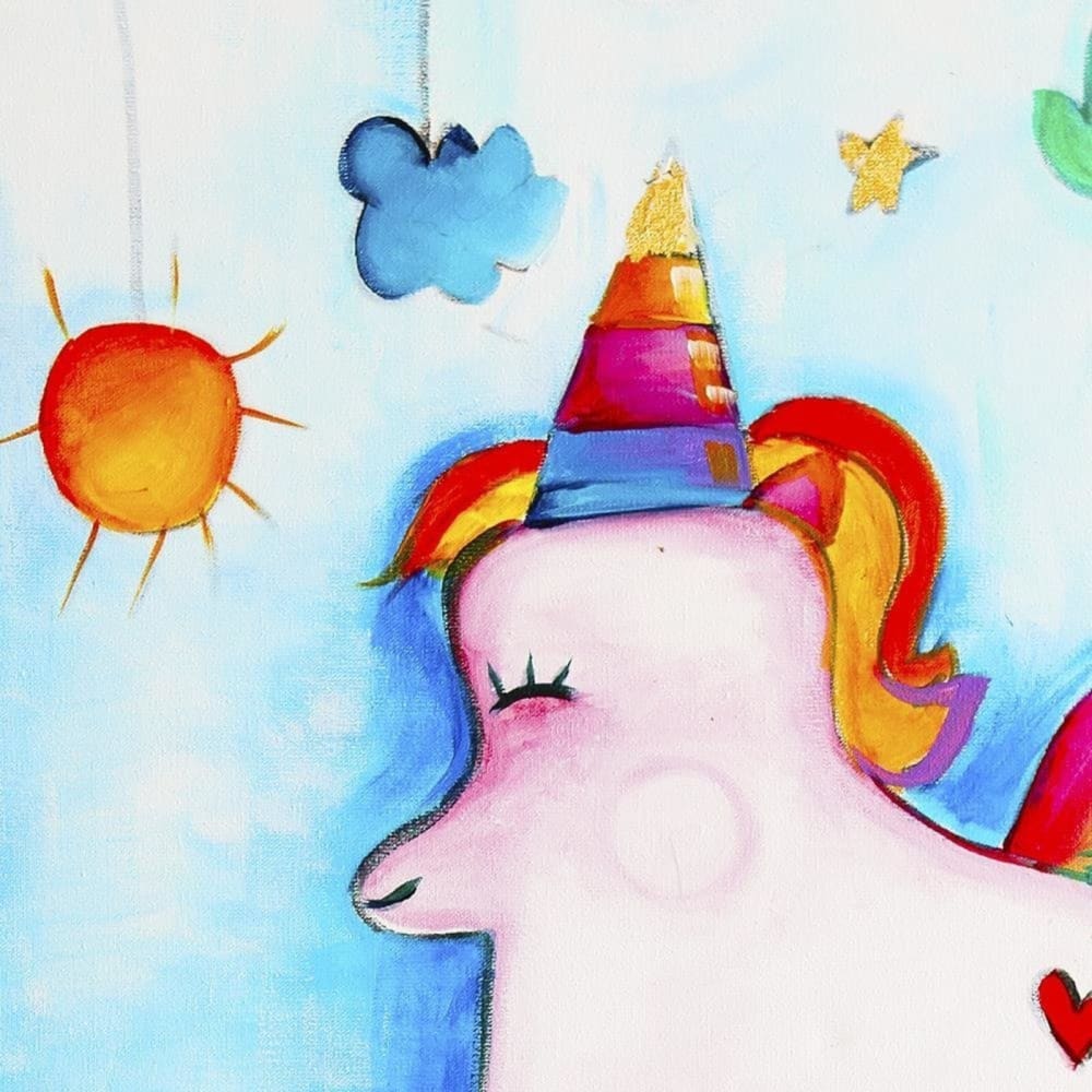 Tableau licorne des bois 80 x 120 cm