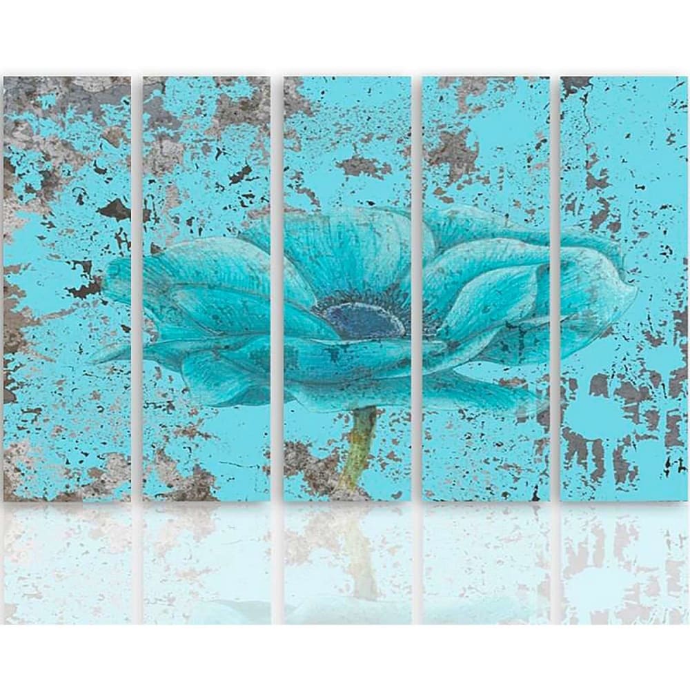 Tableau fleur bleue 250 x 120 cm