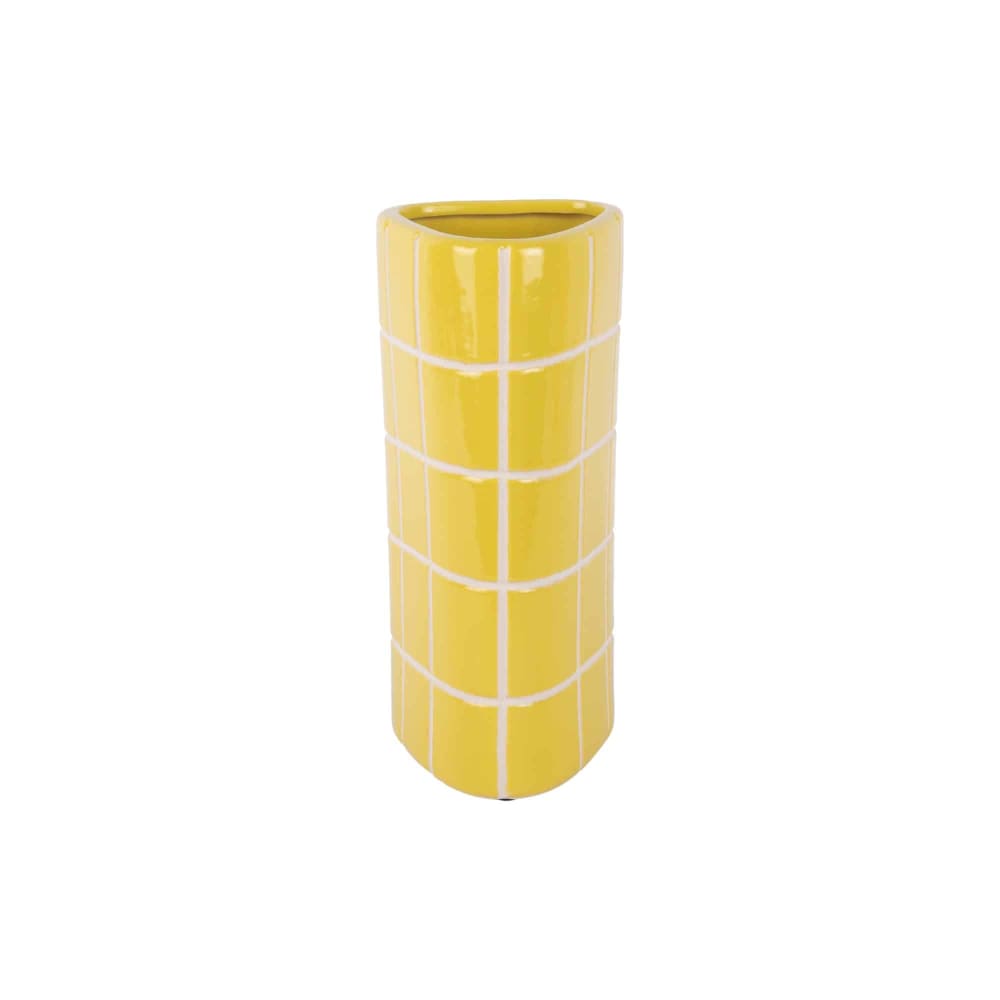 Vase jaune doré 12.6x11.5x26cm