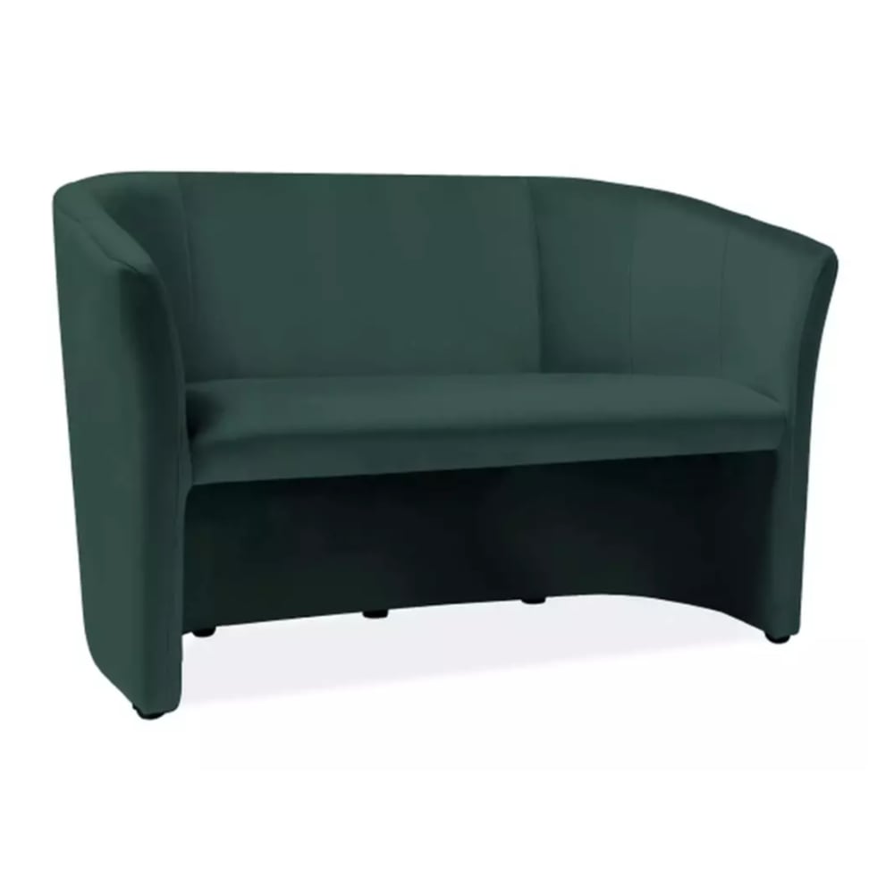 Canapé 2 places en velours vert contemporain 126x60x76cm