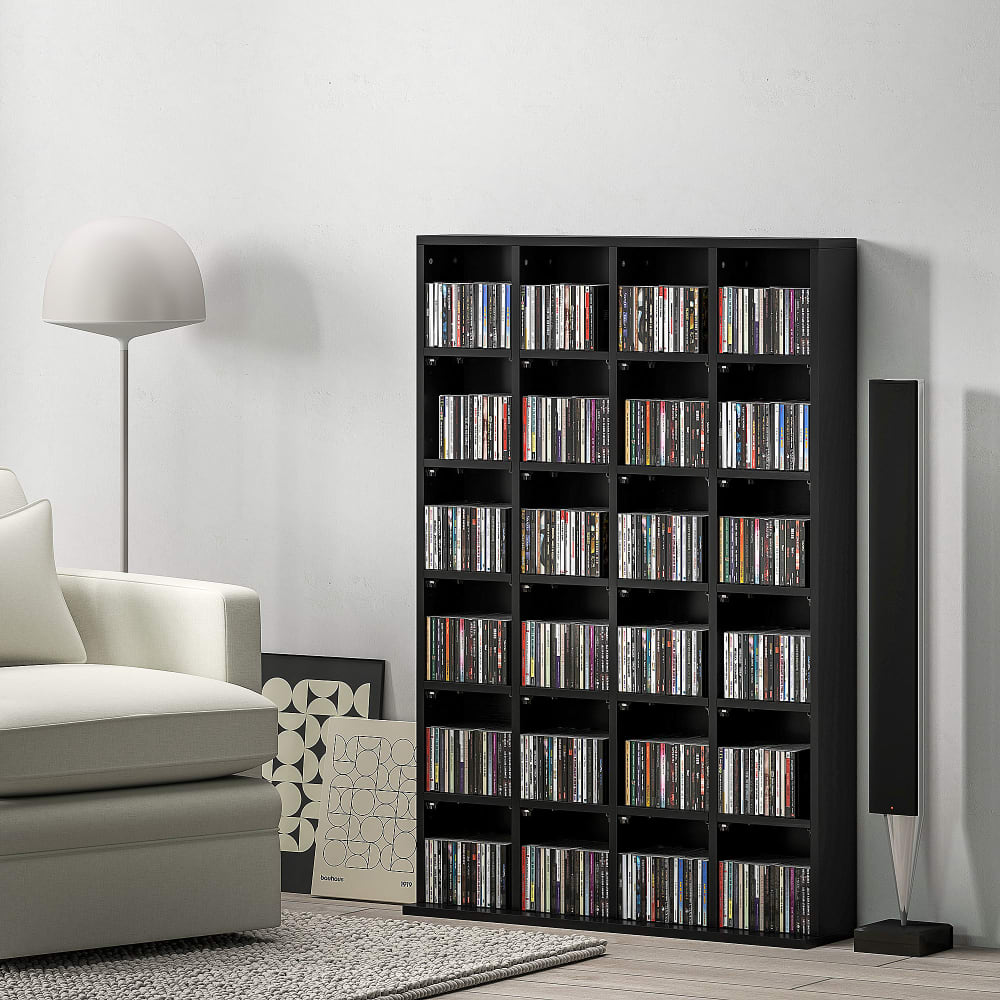 Schwarzholz-Medienschrank, 24 Fächer - Maisons Du Monde