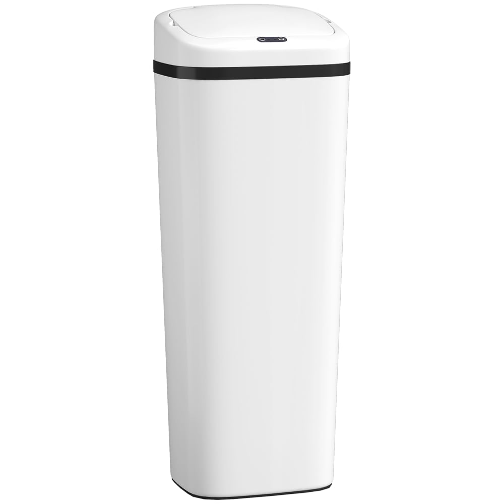 Poubelle cuisine automatique 50l acier inoxydable blanc