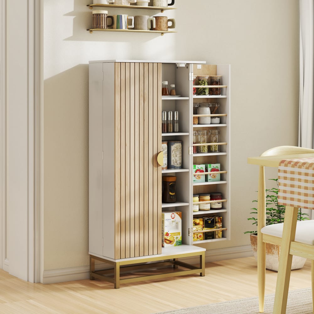 Küchenregalarmatur Höhenverstellbar Weiß Spanplatte - Maisons Du