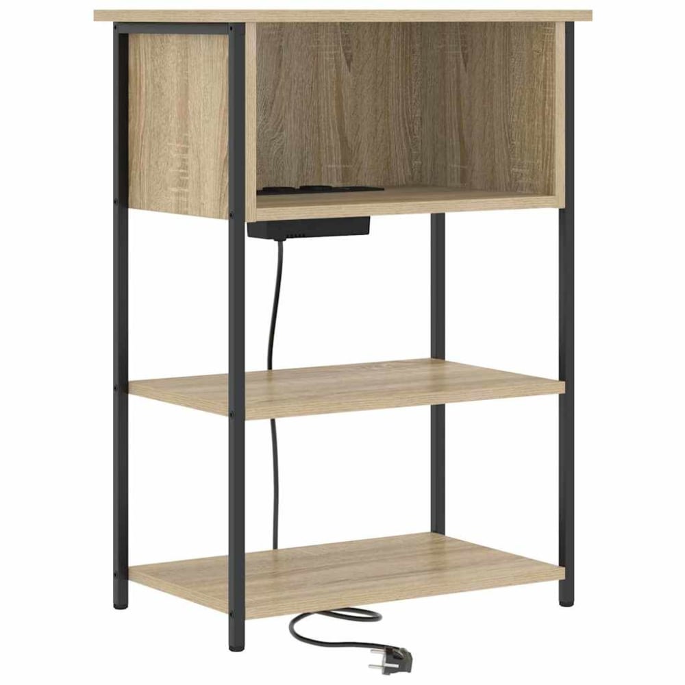Tables de chevet en bois ambre marron 55 x 31 x 76 cm