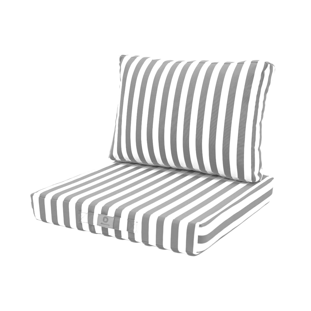 Coussins Jardin 60x70 Rayure Gris Clair - Premium 270g