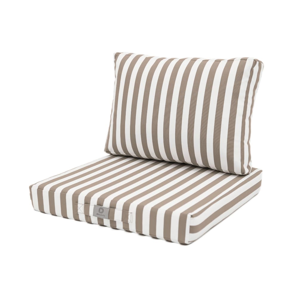 Coussins Jardin 60x70 Rayure Beige - Premium 270g