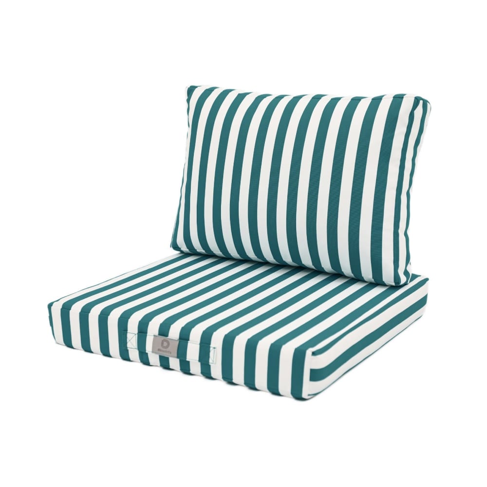 Coussins Jardin 60x70 Rayure Vert - Premium 270g