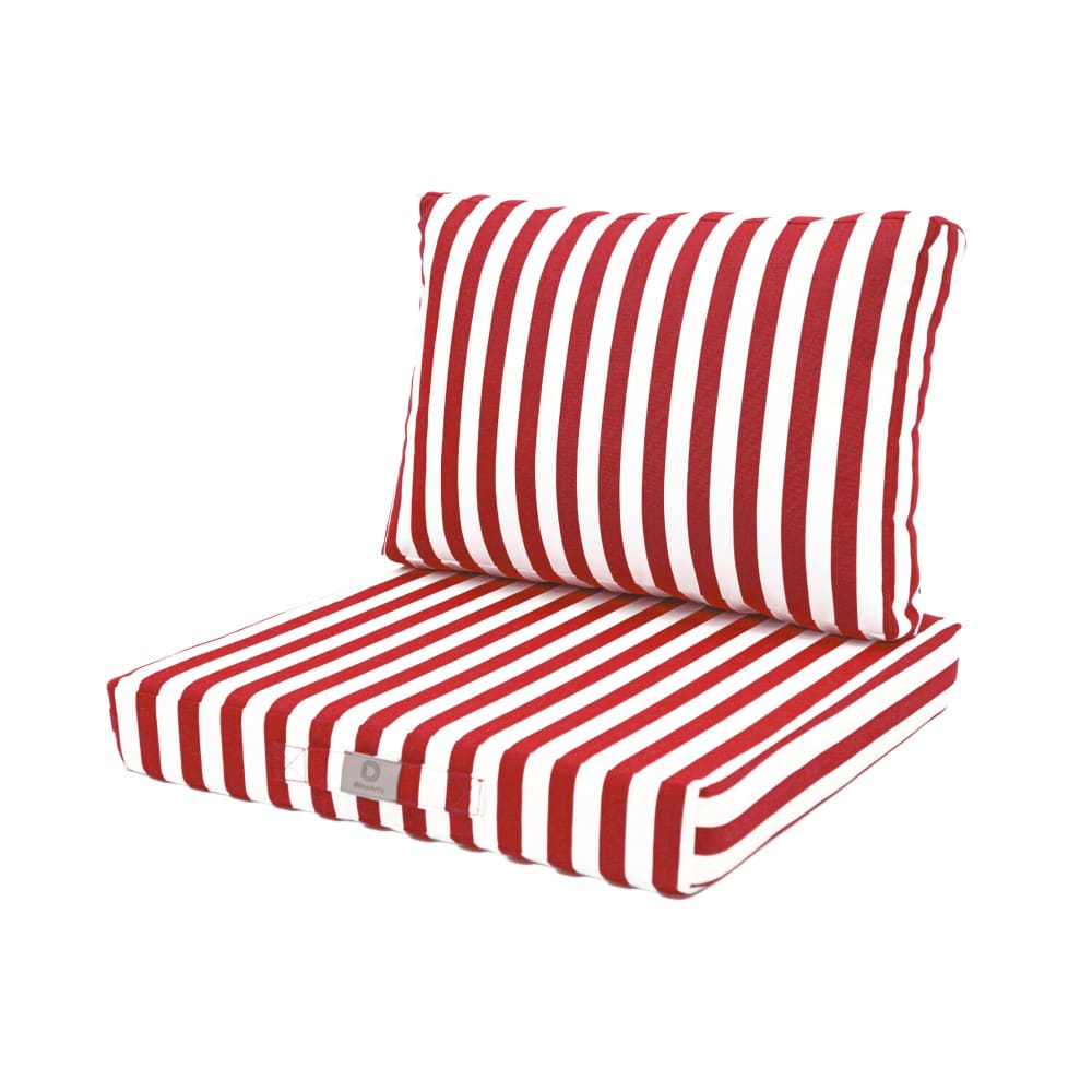 Coussins Jardin 60x70 Rayure Rouge - Premium 270g