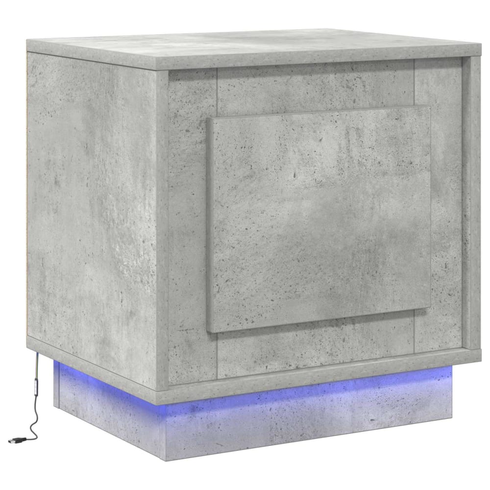Tables de chevet en bois gris 44 x 34,5 x 45 cm