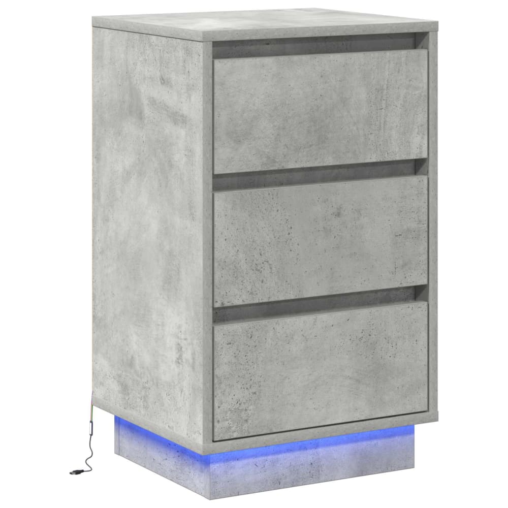 Tables de chevet en bois gris 39 x 34,5 x 65 cm