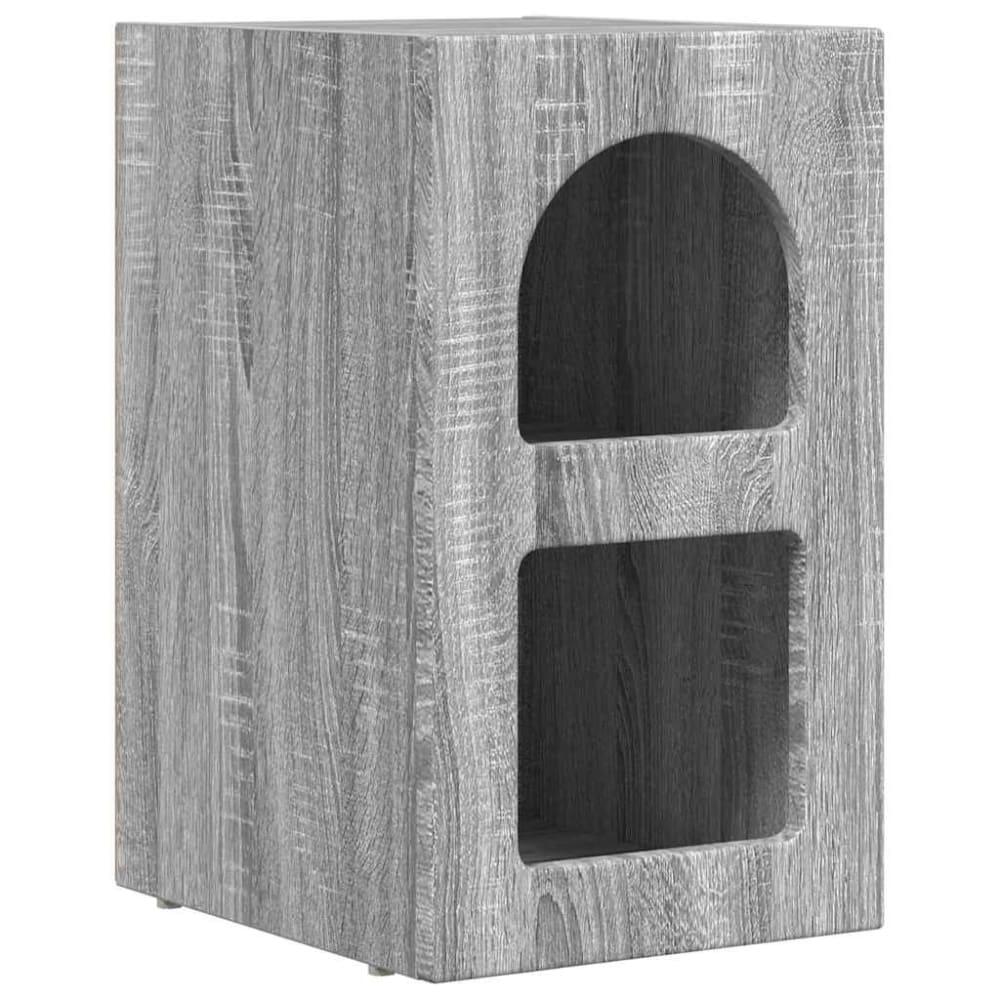 Tables de chevet en bois gris 29,5 x 33,5 x 50 cm
