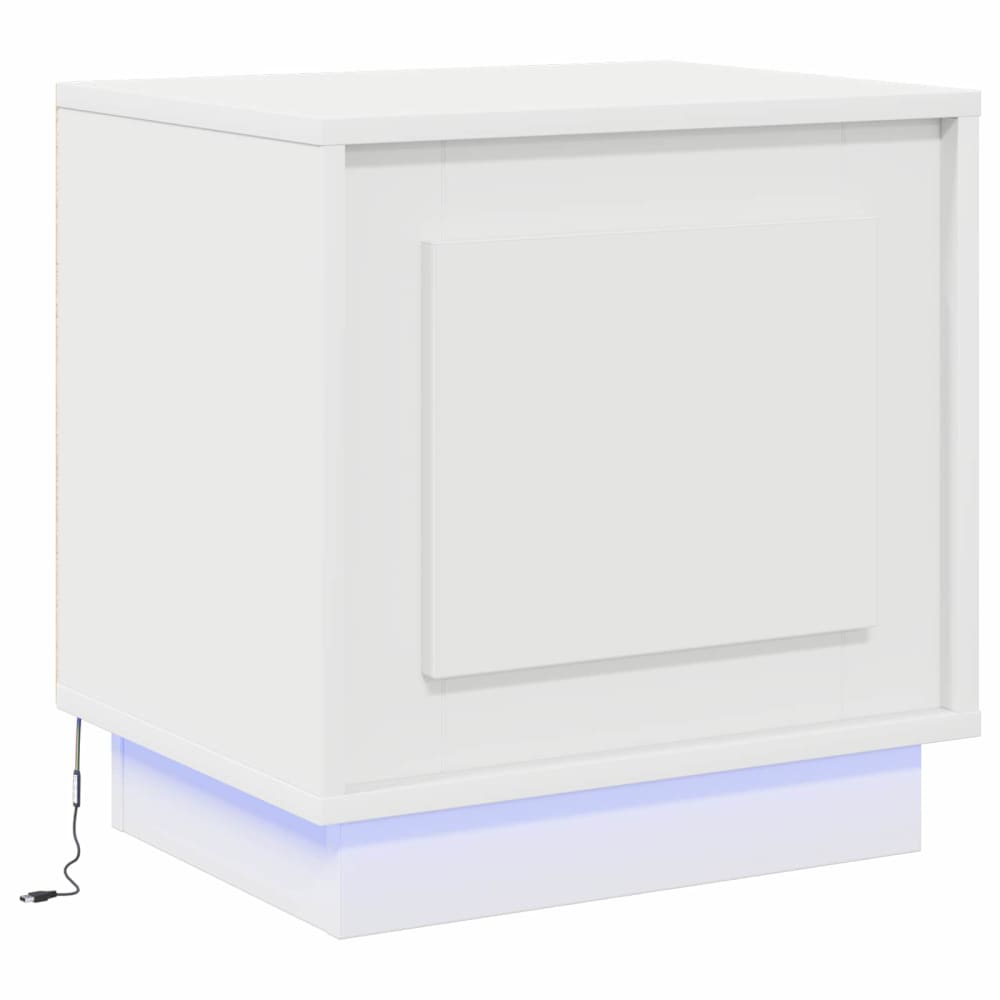 Tables de chevet en bois blanc 44 x 34,5 x 45 cm