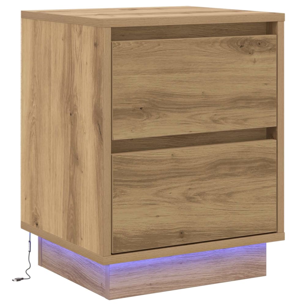 Tables de chevet en bois acajou marron 39 x 34,5 x 50 cm