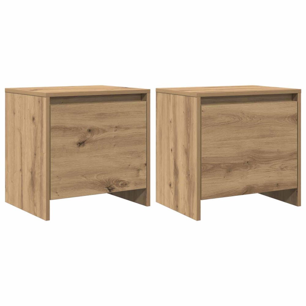 Tables de chevet en bois ambre marron 45 x 34 x 44,5 cm