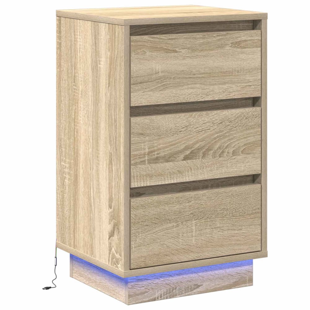 Tables de chevet en bois beige 39 x 34,5 x 65 cm